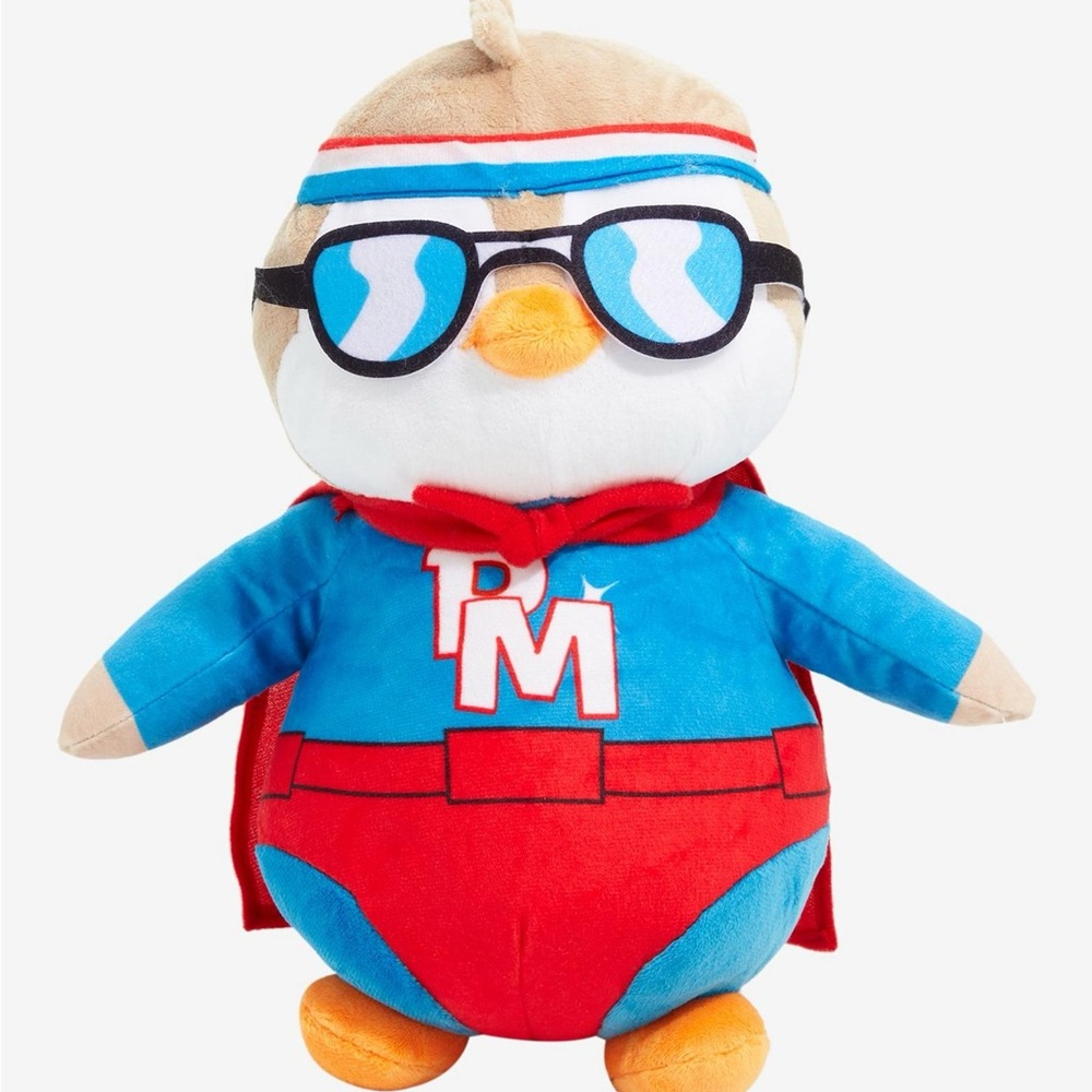 Plush Superhero Penguin Stuffed Toy - Blue, Red, White